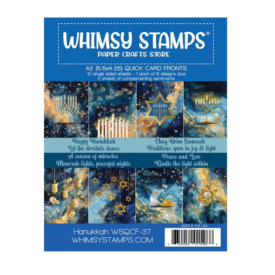 Whimsy Stamps Hanukkah Quick Card Fronts wsqcf-37