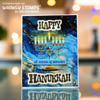 Whimsy Stamps Hanukkah Quick Card Fronts wsqcf-37 candles