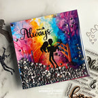 Whimsy Stamps Happy Couple Dies wsd573a shaker card