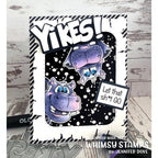 Whimsy Stamps Happy Hippos Clear Stamp and Die Set yikes