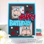 Whimsy Stamps Happy Hippos Clear Stamps dp1063a happy birthday