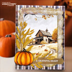 Whimsy Stamps Harvest Gratitude Quick Card Fronts wsqcf-51 a grateful heart card