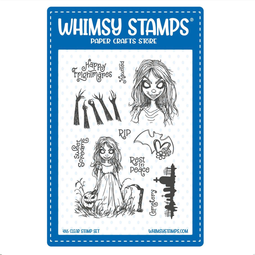 Whimsy Stamps Haunted Screams Clear Stamps cwsd430a