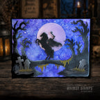 Whimsy Stamps Headless Horseman Dies wsd059 full moon card