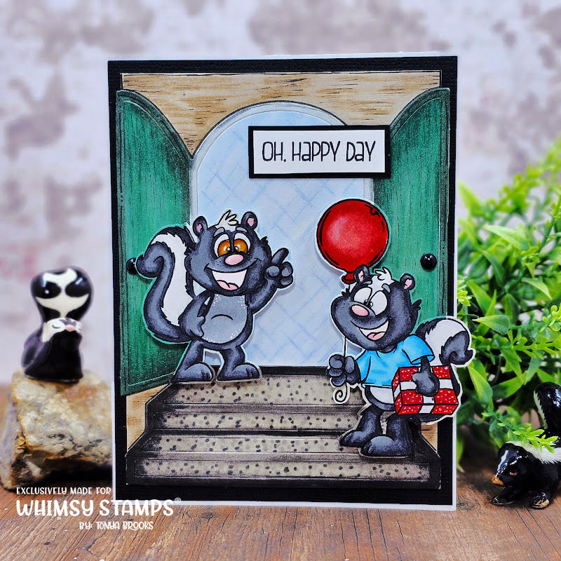 Whimsy Stamps Heaven's Gate Dies wsd574a balloon
