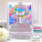 Whimsy Stamps Heaven's Gate Dies wsd574a rainbow