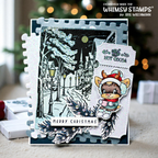 Whimsy Stamps Hello Deer Clear Stamps c1285a merry christmas