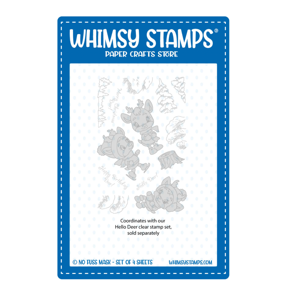 Whimsy Stamps Hello Deer NoFuss Masks wsnfm53