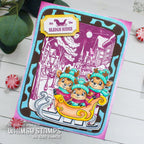 Whimsy Stamps Ho Ho Ho Deer Clear Stamps c1287a sleigh