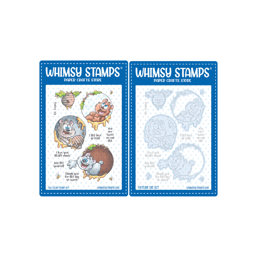 Whimsy Stamps Honeybear Clear Stamp and Die Set* – Simon Says Stamp