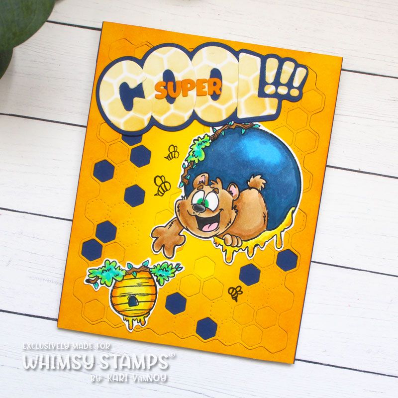 Whimsy Stamps Honeybear Clear Stamp and Die Set cool