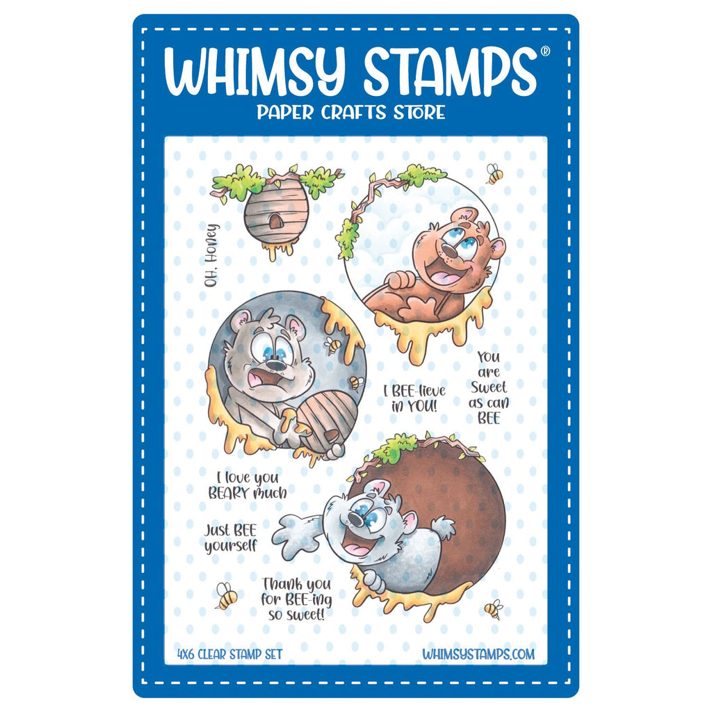 Whimsy Stamps Honeybear Clear Stamps dp1040a