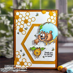 Whimsy Stamps Honeybear Clear Stamps dp1040a beehive