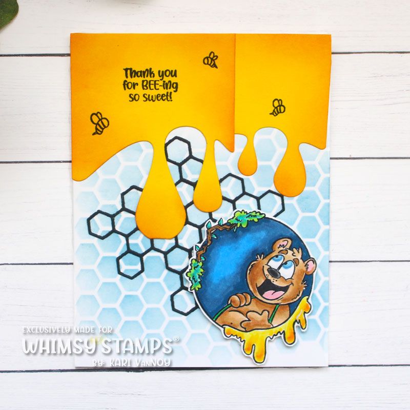 Whimsy Stamps Honeybear Clear Stamps dp1040a thanks