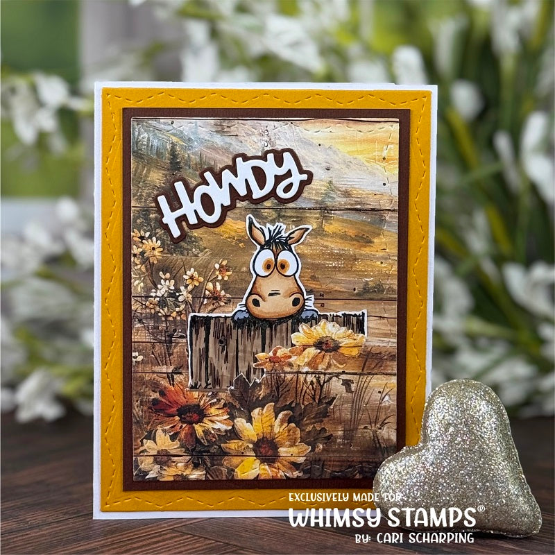 Whimsy Stamps Howdy Word and Shadow Dies wsd148a big eyes