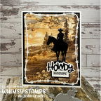 Whimsy Stamps Howdy Word and Shadow Dies wsd148a howdy