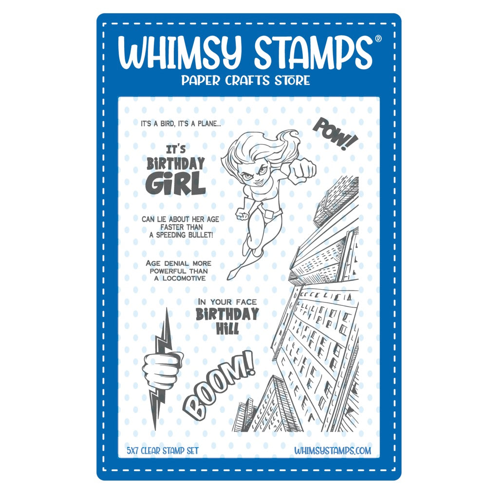 Whimsy Stamps It's Birthday Girl Clear Stamps cwsd296a