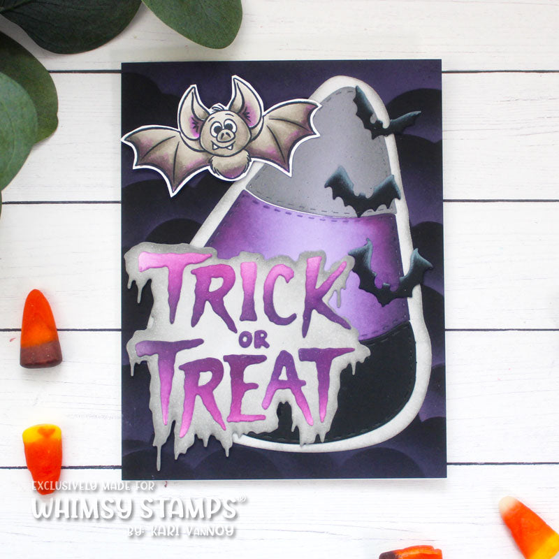 Whimsy Stamps Lets Get Spooky Clear Stamps khb162a bats
