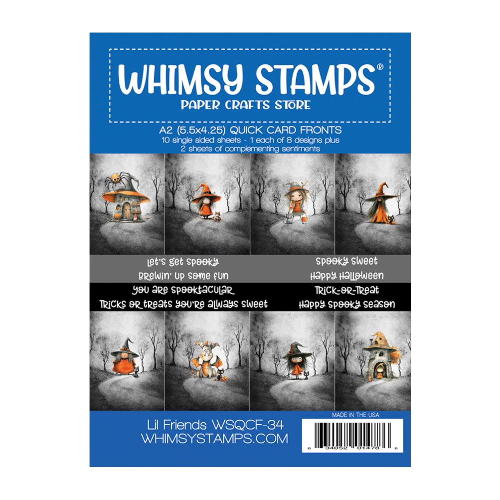 Whimsy Stamps Lil Friends Quick Card Fronts wsqcf-34
