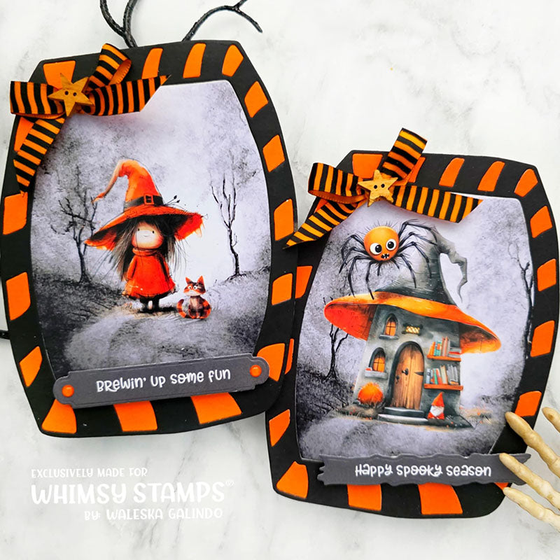 Whimsy Stamps Lil Friends Quick Card Fronts wsqcf-34 stripes