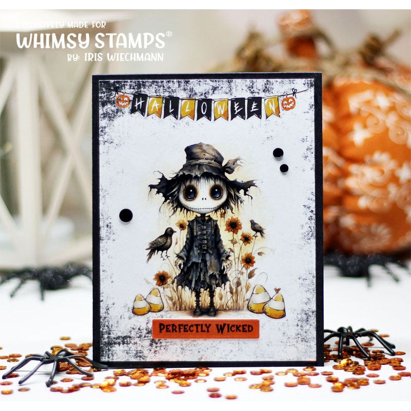 Whimsy Stamps Lil Warlocks Quick Card Fronts wsqcf-18
