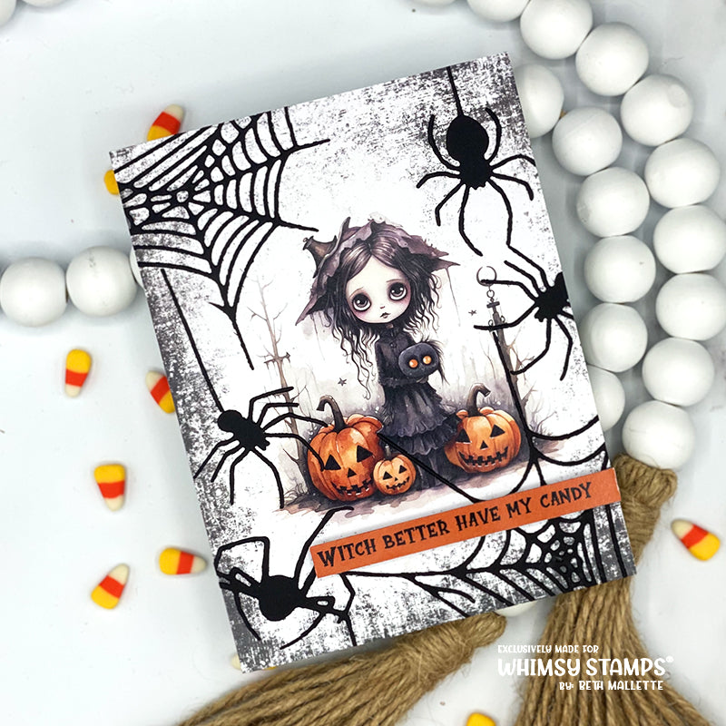 Whimsy Stamps Lil Witches Quick Card Fronts wsqcf-17