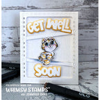 Whimsy Stamps Little Toes Kitty Day Clear Stamps khb186a get well soon