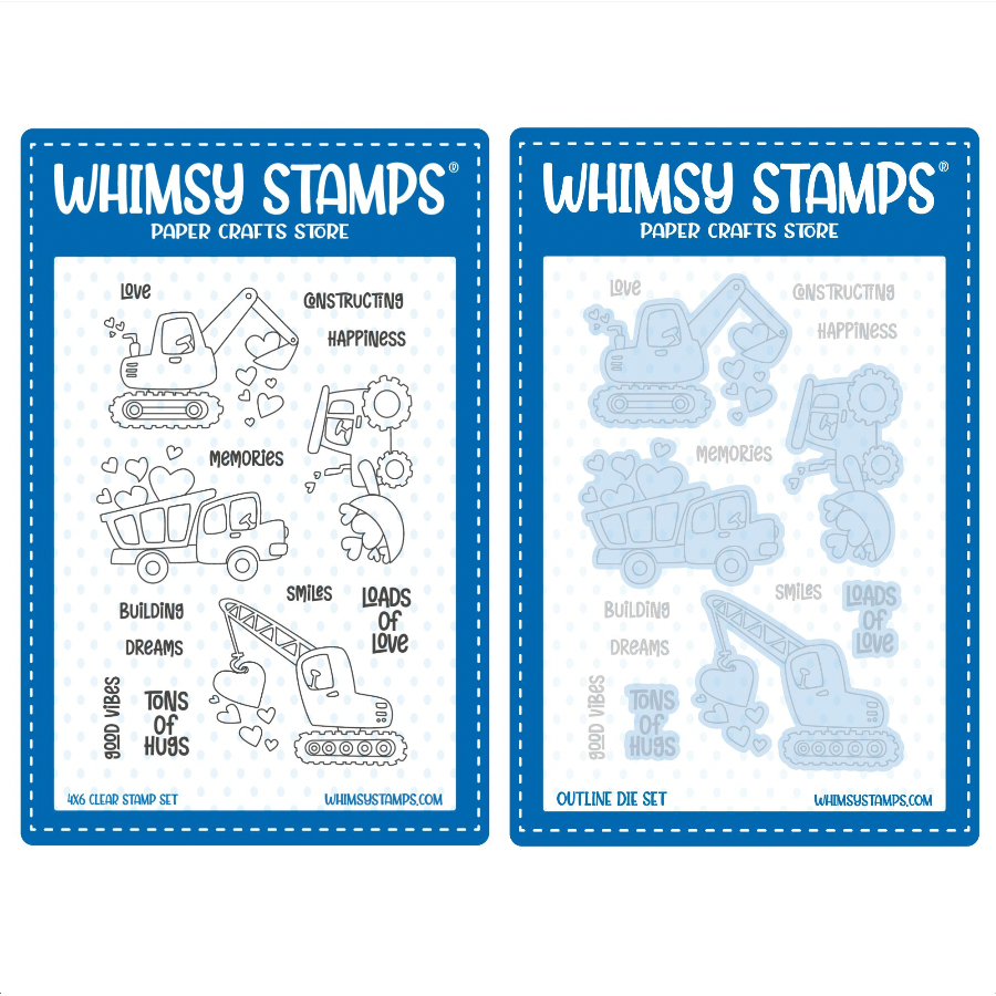 Whimsy Stamps Loads of Love Clear Stamp and Die Set