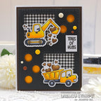 Whimsy Stamps Loads of Love Clear Stamp and Die Set dots and plaid