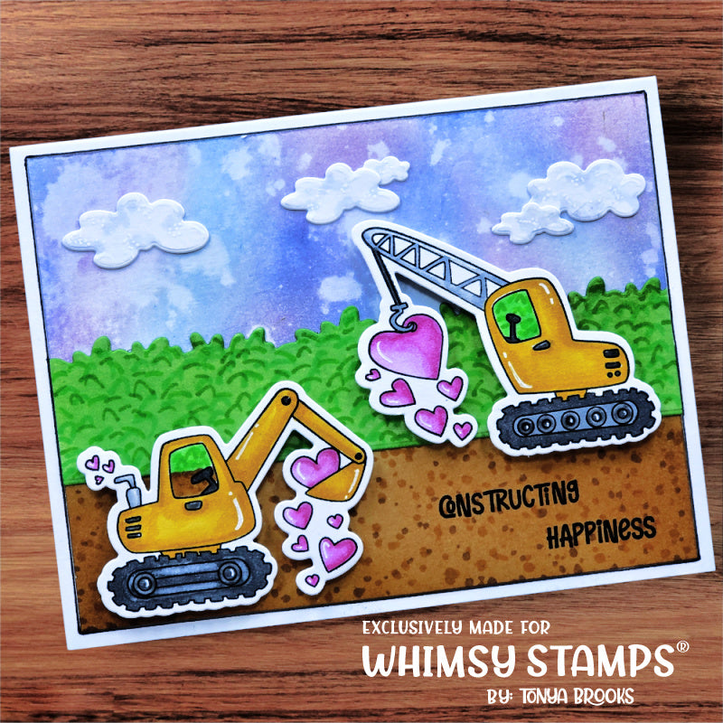 Whimsy Stamps Loads of Love Clear Stamp and Die Set happiness