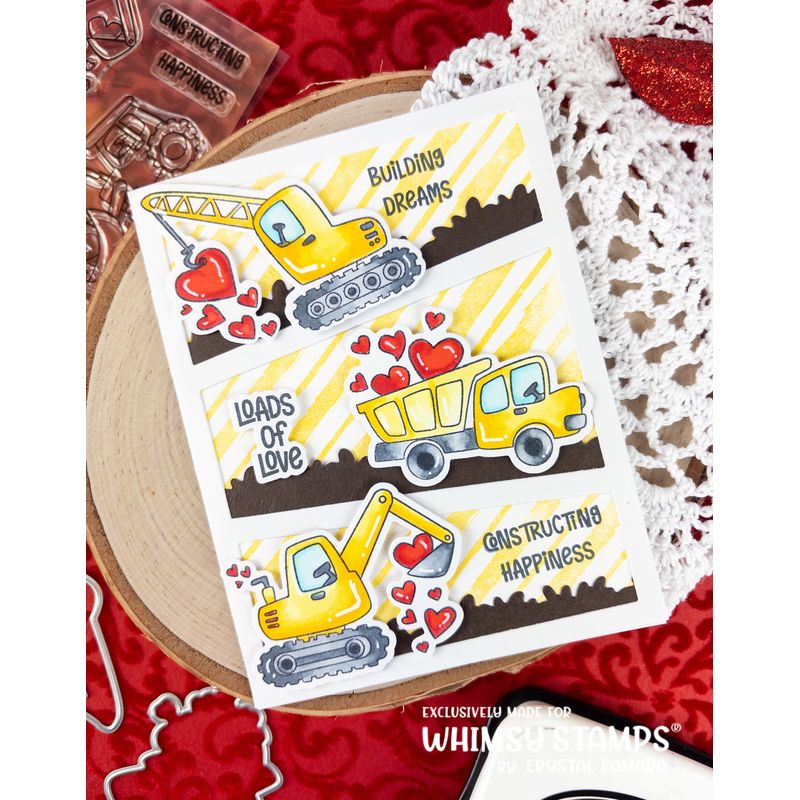 Whimsy Stamps Loads of Love Clear Stamps cwsd105a happiness