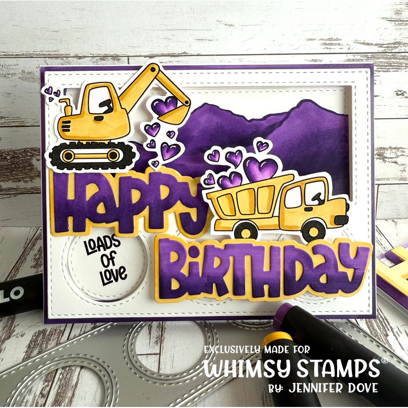 Whimsy Stamps Loads of Love Clear Stamps cwsd105a happy birthday