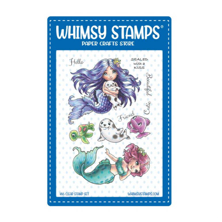 Whimsy Stamps Mermaid Friends Clear Stamps c1273a