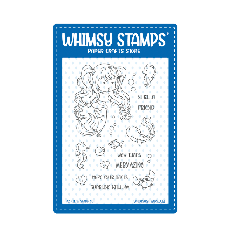 Whimsy Stamps Mermaid Kids Girl and Boy Clear Stamp Set product image 1