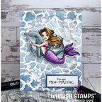 Whimsy Stamps Mermaid Whispers Clear Stamps c1301a water bubbles