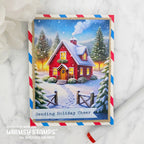 Whimsy Stamps Merry Notes Quick Card Fronts wsqcf-39 holiday cheer