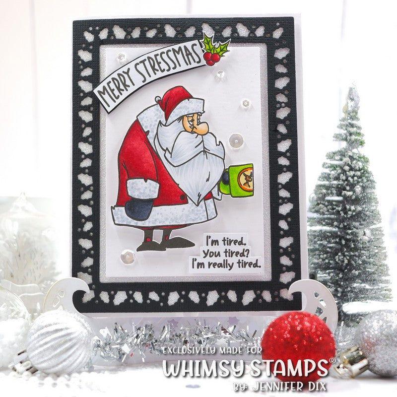 Whimsy Stamps Merry Stressmas Clear Stamps and Mask Set coffee