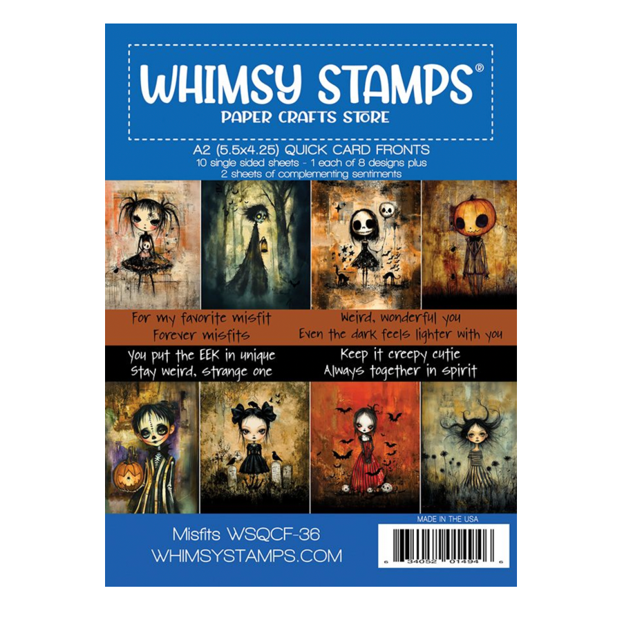 Whimsy Stamps Misfits Quick Card Fronts wsqcf-36