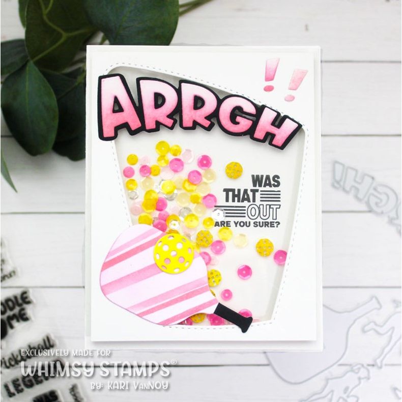 Whimsy Stamps Mix and Match Marquee Dies wsd264 shaker card
