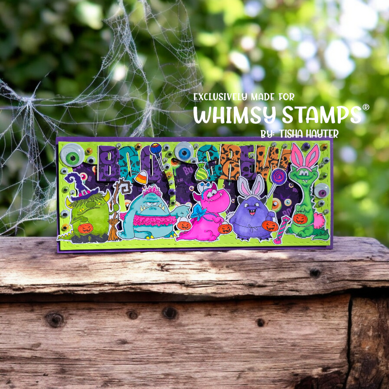 Whimsy Stamps Monster Halloween Clear Stamp and Die Set