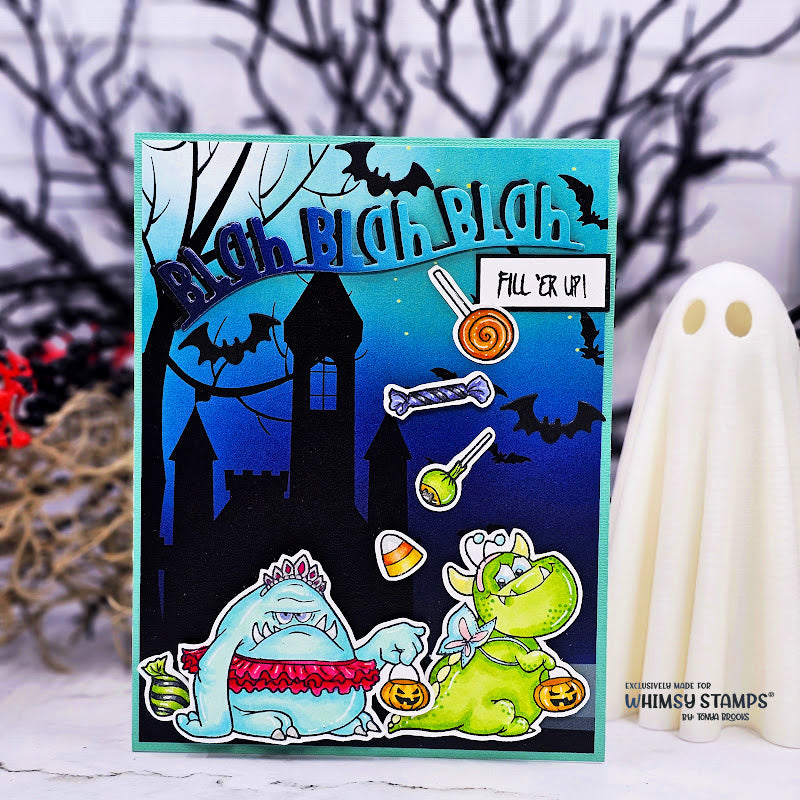 Whimsy Stamps Monster Halloween Clear Stamps c1259a