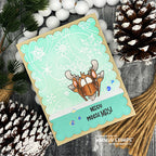 Whimsy Stamps Moose-tude Clear Stamp and Die Set snowflakes