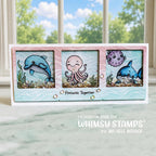 Whimsy Stamps Ocean Friends Clear Stamps c1303a octopus shaker card