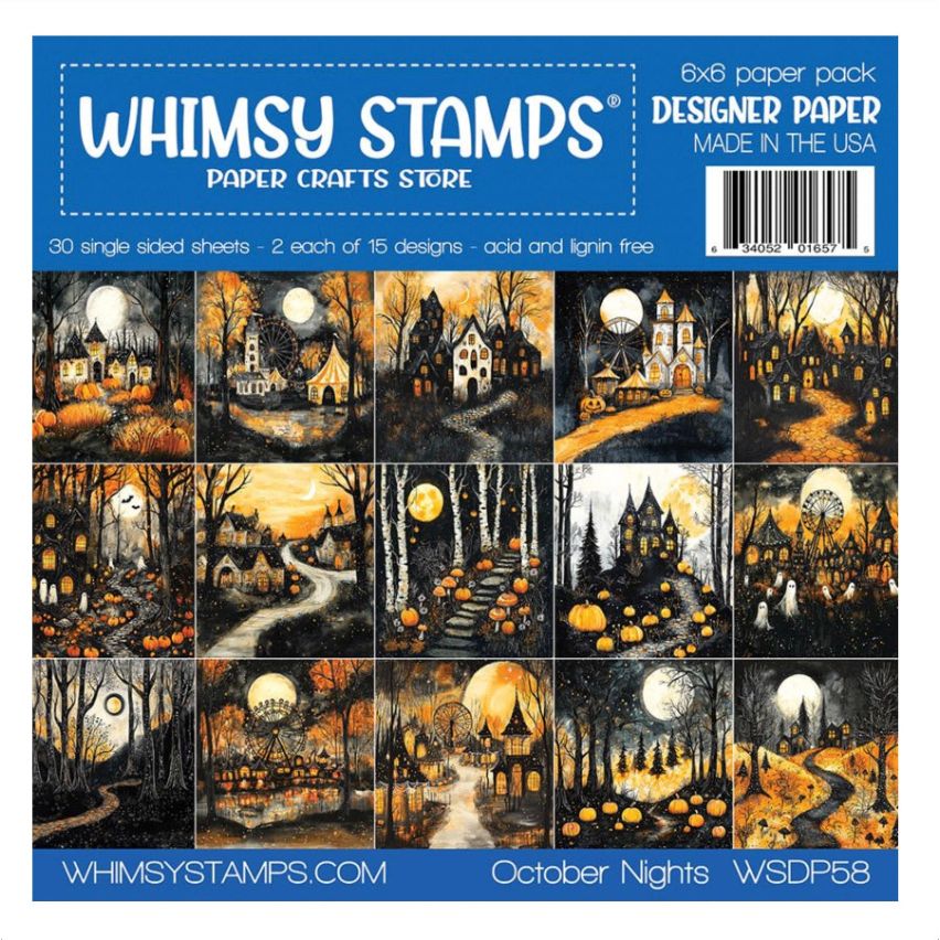 Whimsy Stamps October Nights 6x6 inch Paper Pack wsdp58