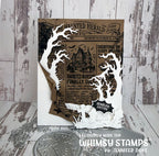 Whimsy Stamps Old Bridge Dies wsd061 old newspaper card