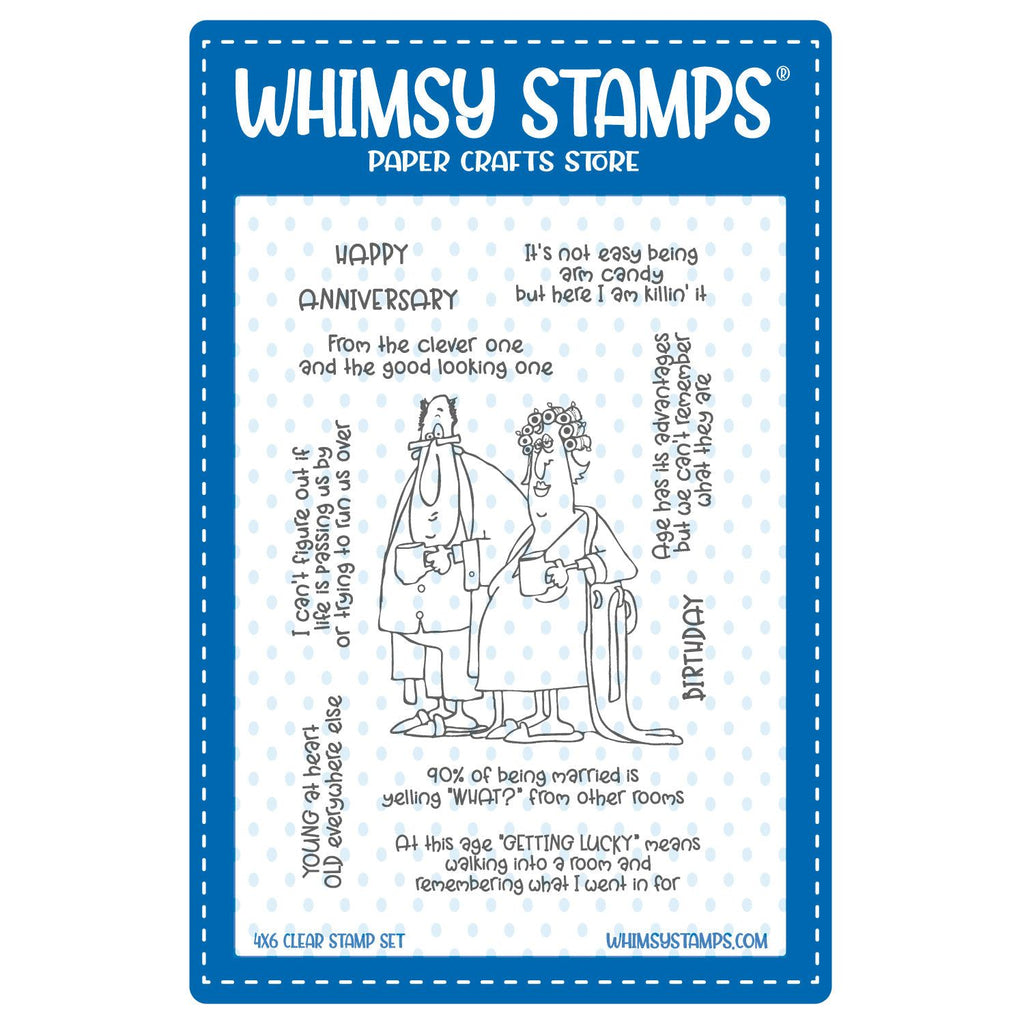 Whimsy Stamps Old Fart Couple Clear Stamps cwsd258b