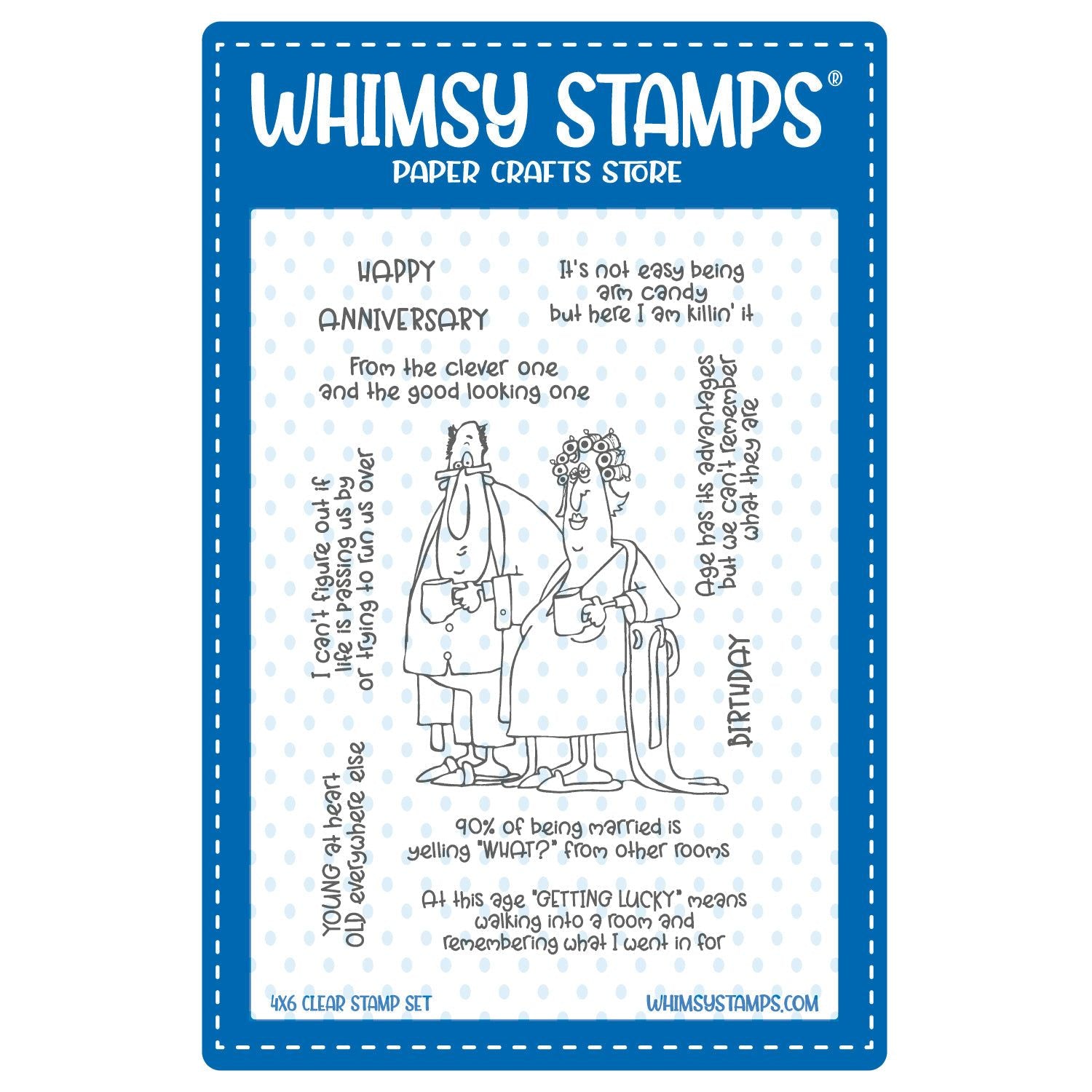 Whimsy Stamps Old Fart Couple Clear Stamps cwsd258b
