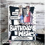 Whimsy Stamps Old Fart Couple Clear Stamps cwsd258b birthday