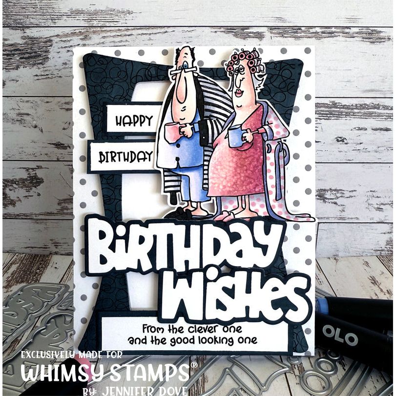 Whimsy Stamps Old Fart Couple Clear Stamps cwsd258b birthday