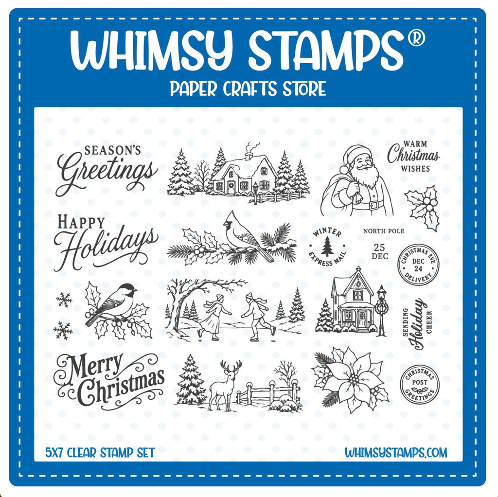 Whimsy Stamps Old Fashioned Christmas Clear Stamps cwsd485